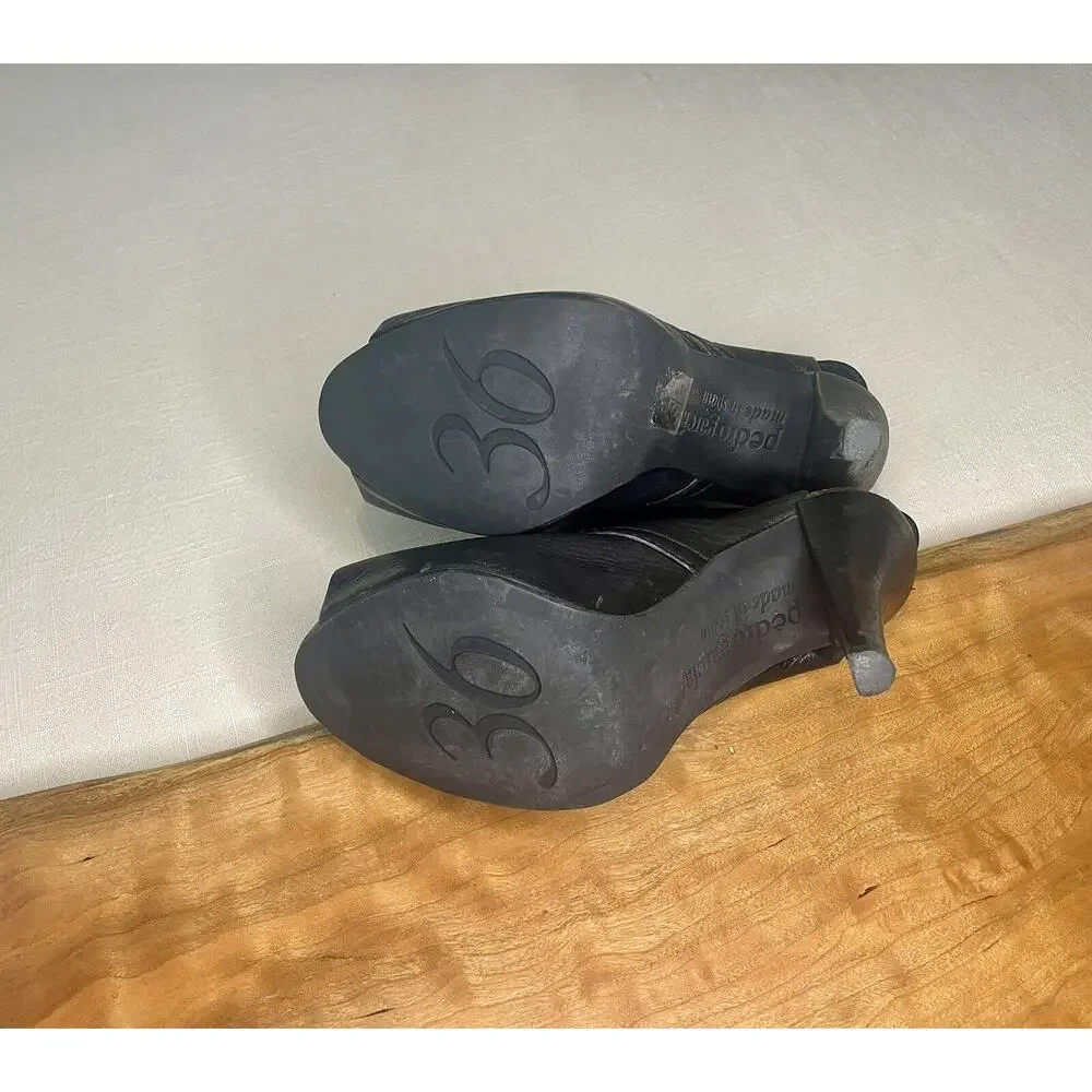 Pedro Garcia Peeptoe‎ Slingback Heel.  Bikercore Bootie Size 6/36